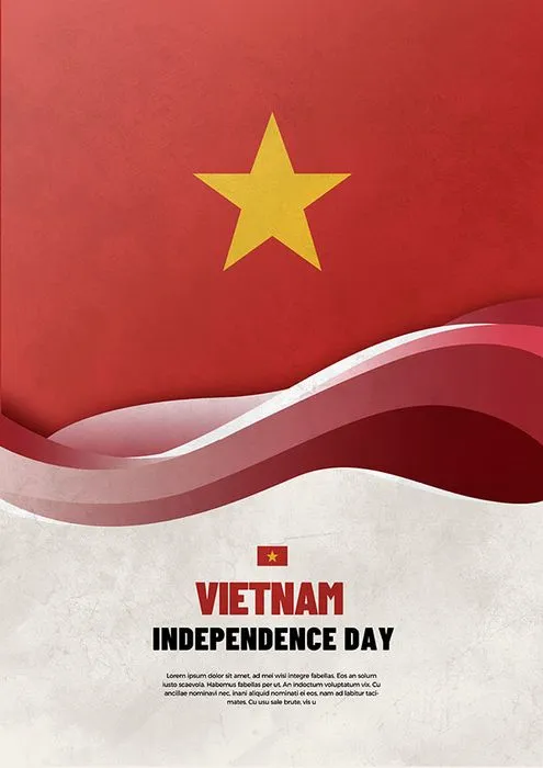 Poster chào mừng ngày quốc khánh file PSD mẫu KT13