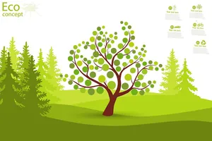 Hình ảnh cây xanh file vector mẫu KK30