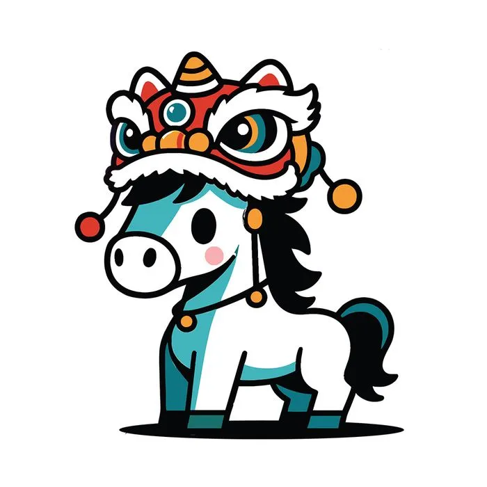 Linh Vật Ngựa Tết Bính Ngọ 2026 - Hình Minh Họa Vector Dễ Thương