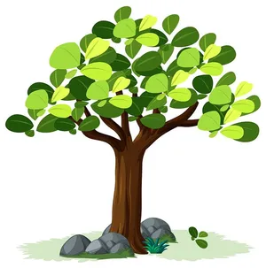Hình ảnh cây xanh file vector mẫu KK95