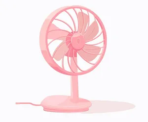 Hình ảnh cái quạt màu hồng file vector mẫu OC7