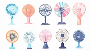 Bộ sưu tập quạt điện file vector mẫu OC64