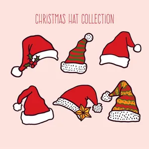Hình ảnh mũ ông già noel file vector mẫu CR1742