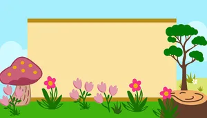 Background lớp học ngoài thiên nhiên file vector mẫu KS274