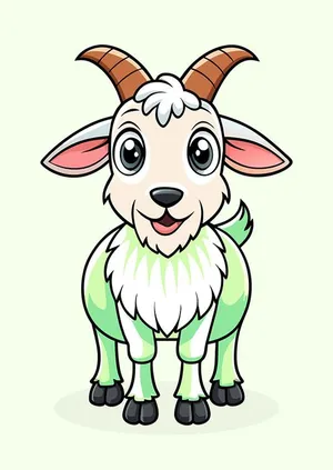 Hình ảnh chú dê file vector mẫu KS540