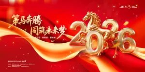 Banner Tết Nguyên Đán 2026 Đỏ Vàng Kim Loại - PSD Lớp Dễ Chỉnh Sửa