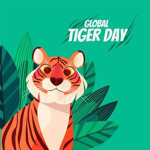 Poster chú hổ trên núi file vector mẫu CR1490