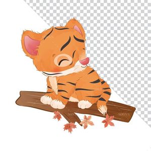 Hình ảnh chú hổ đáng yêu file PNG mẫu CR1054