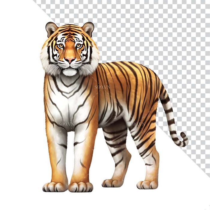 Hình ảnh chú hổ dũng mãnh file PNG mẫu CR1040
