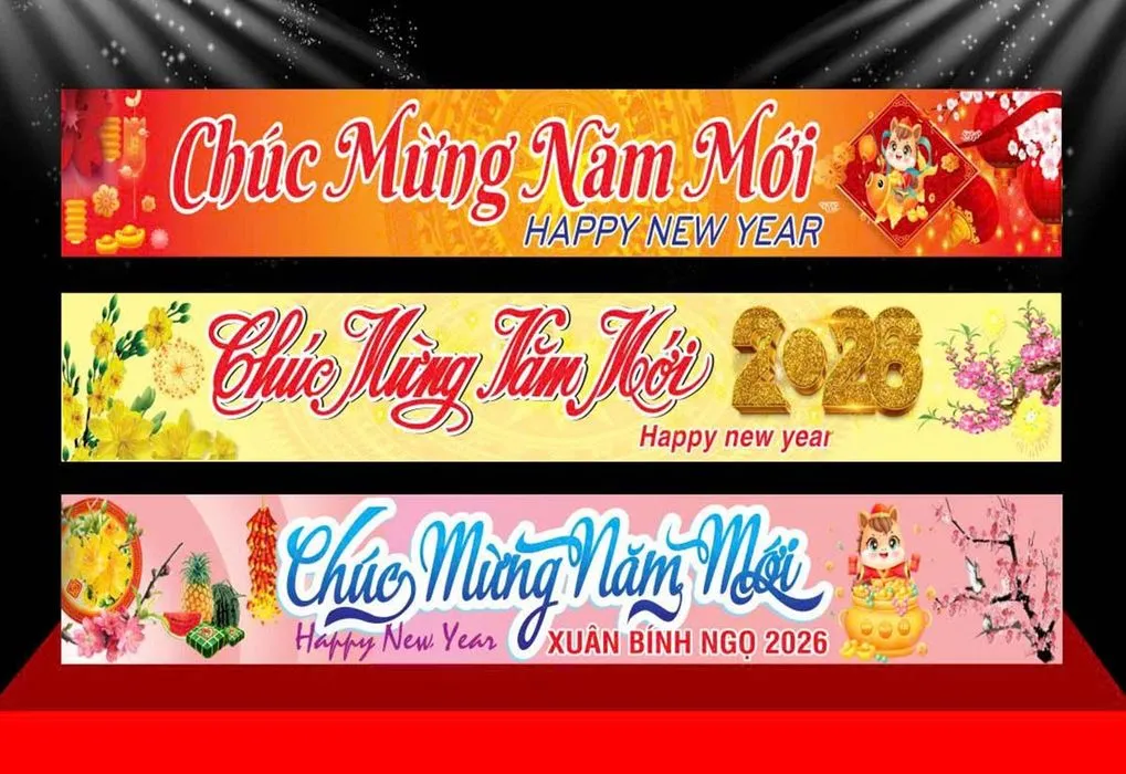 Banner Tết 2024 - 2026 Đa Dạng Chủ Đề Chúc Mừng Năm Mới