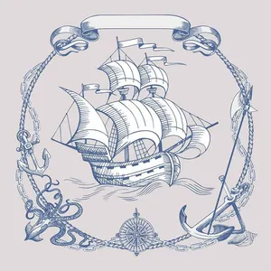 Hình ảnh logo cánh buồm ra khơi file vector mẫu HH216