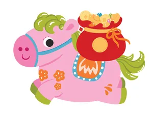 Linh Vật Ngựa Tết Bính Ngọ 2026 - Hình Minh Họa Vector Dễ Thương