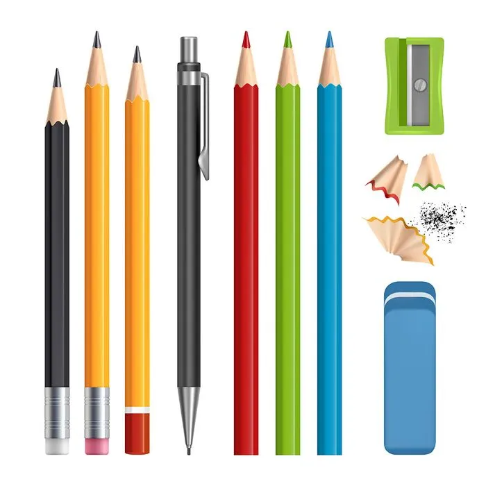 Bộ sưu tập bút chì file vector mẫu HH72