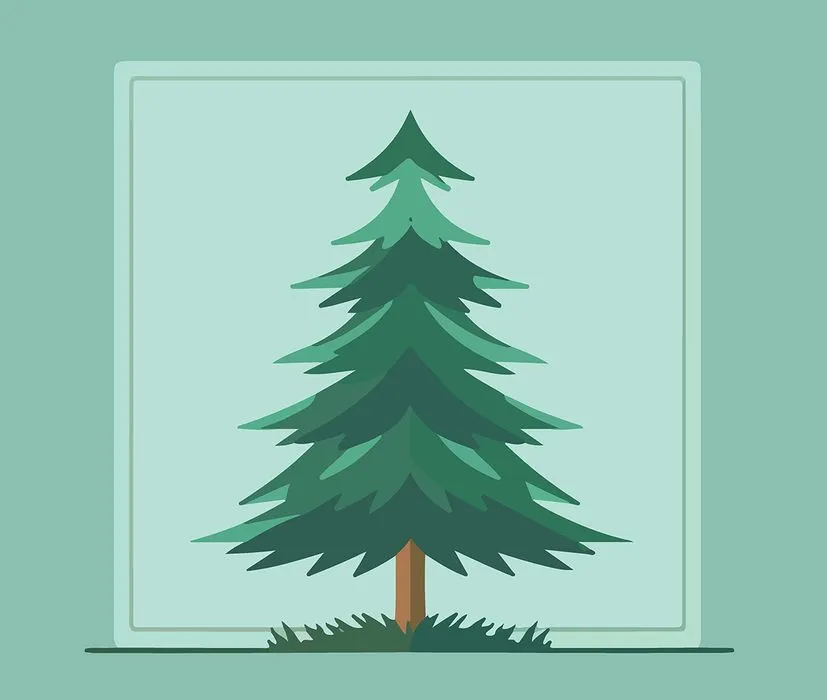 Hình ảnh cây thông file vector mẫu KS754
