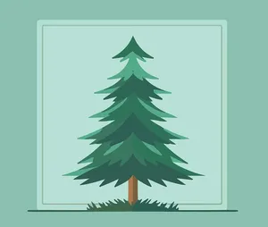 Hình ảnh cây thông file vector mẫu KS754