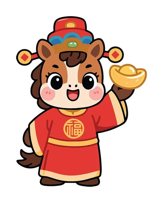 Linh Vật Ngựa Tết Bính Ngọ 2026 Minh Họa Vector Dễ Thương