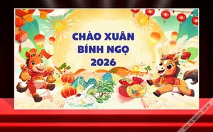 Backdrop Tết Bính Ngọ 2026 – Chúc Mừng Năm Mới Ngựa Vàng May Mắn