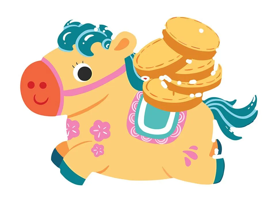 Linh Vật Ngựa Tết Nguyên Đán Dễ Thương - Minh Họa Vector EPS