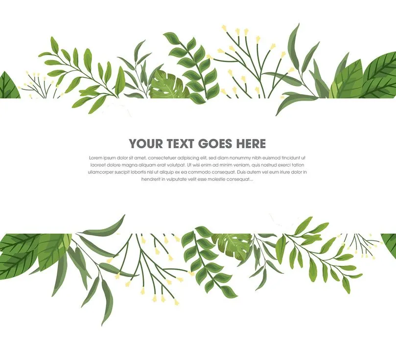 Cành Lá Xanh Tươi - Khung Trang Trí Tối Ưu Cho Thiết Kế Đồ Họa EPS