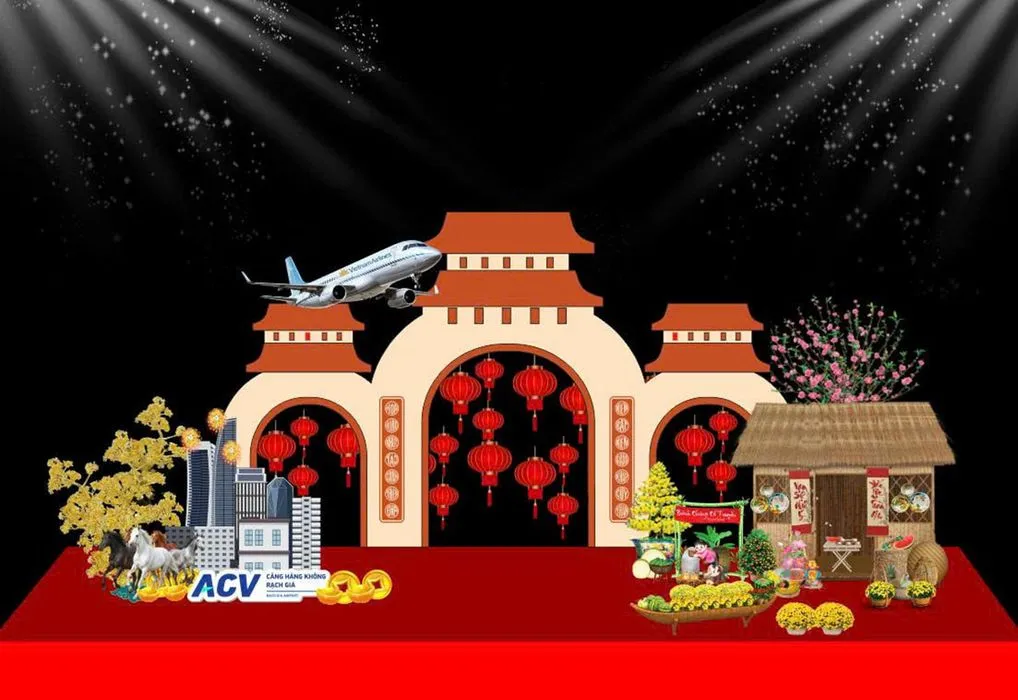 Backdrop Tết Việt Nam Độc Đáo - File CDR Chỉnh Sửa Dễ Dàng