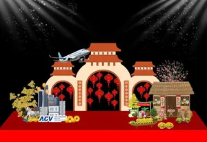 Backdrop Tết Việt Nam Độc Đáo - File CDR Chỉnh Sửa Dễ Dàng