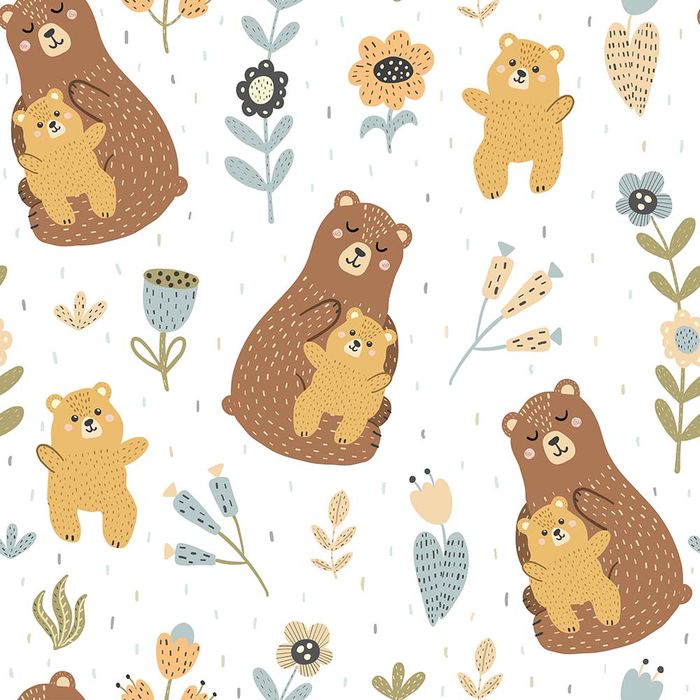 Hình ảnh chú gấu cute file vector mẫu CR122