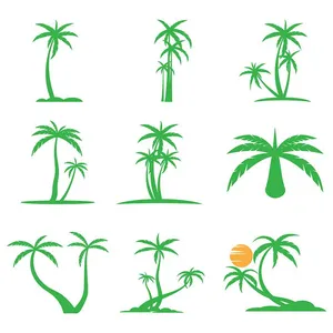 Bộ sưu tập cây dừa file vector mẫu KS602