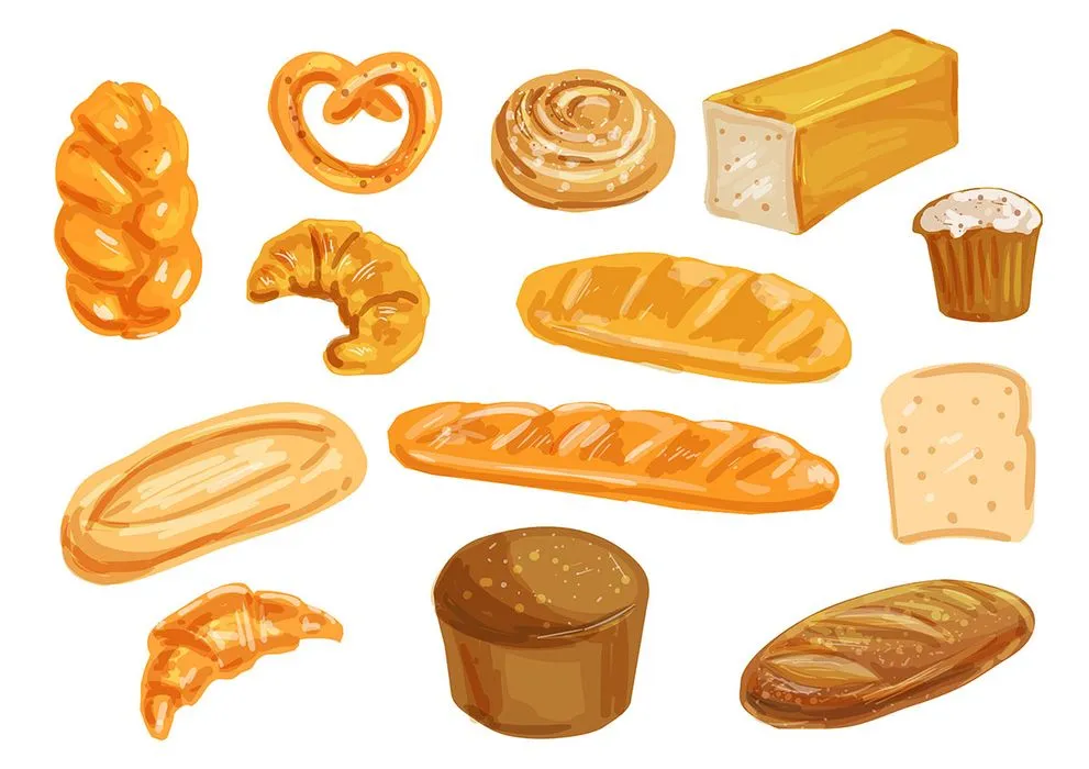 Bộ Sưu Tập Bánh Mì Minh Họa Đa Dạng - Vector EPS Chất Lượng Cao