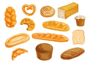 Bộ Sưu Tập Bánh Mì Minh Họa Đa Dạng - Vector EPS Chất Lượng Cao