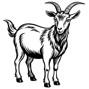 Hình ảnh chú dê file vector mẫu KS493