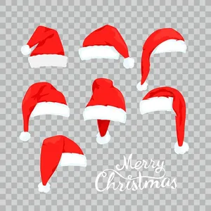 Bộ sưu tập mũ ông già noel file vector mẫu CR1804
