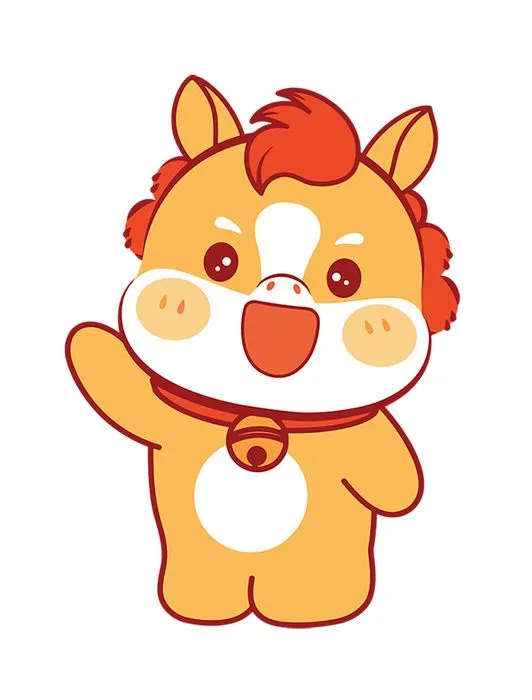 Linh Vật Ngựa Tết Nguyên Đán Dễ Thương - Hình Minh Họa Vector EPS