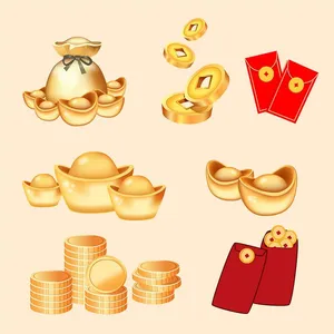 Hình ảnh thỏi vàng file vector mẫu CR1970