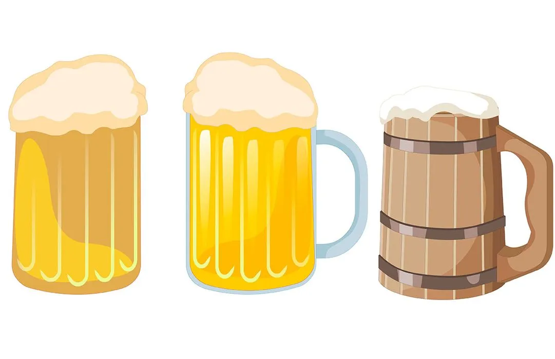 Hình ảnh minh họa cốc bia file vector mẫu KS364