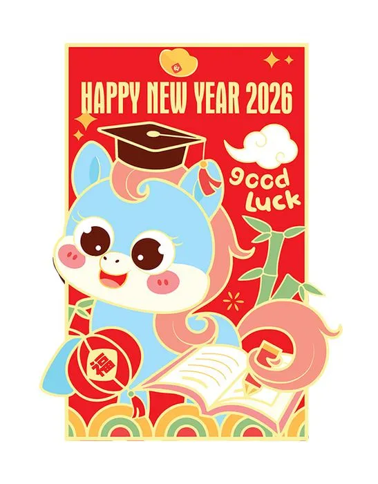 Linh Vật Ngựa Tết 2026 Minh Họa Chúc Mừng Năm Mới - File Vector EPS