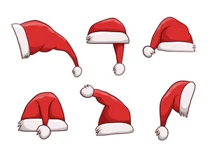 Hình ảnh chiếc mũ ông già noel file vector mẫu CR1812
