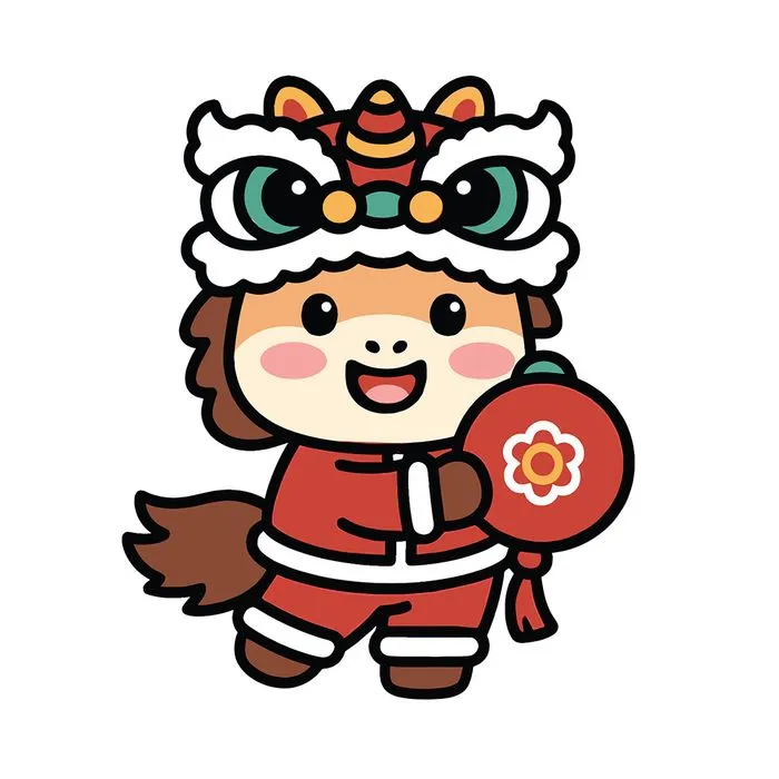 Linh Vật Ngựa Tết Bính Ngọ 2026 – Hoạt Hình Dễ Thương (EPS)