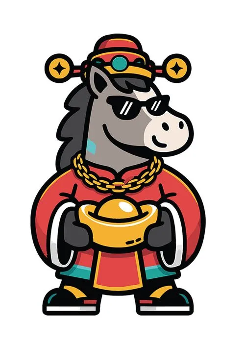 Linh Vật Ngựa Tết Bính Ngọ 2026 – Minh Họa Vector EPS Độc Đáo