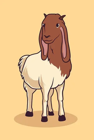 Hình ảnh minh họa chú dê file vector mẫu KS552