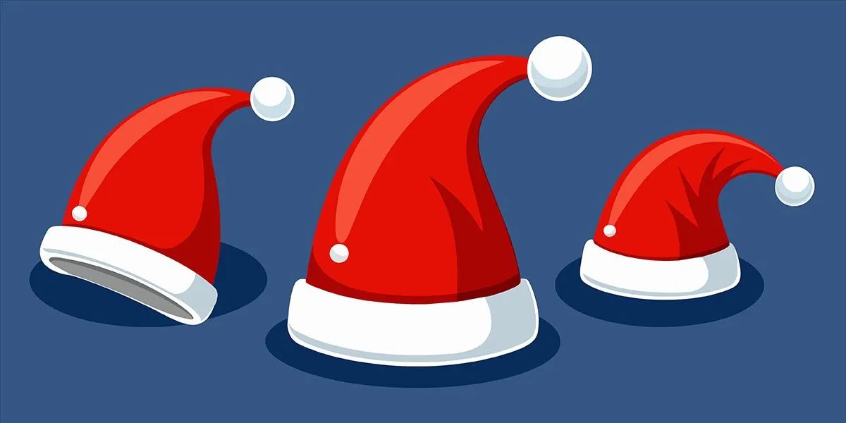 Hình ảnh chiếc mũ ông già noel file vector mẫu CR1773