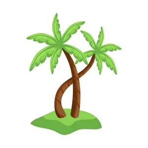 Hình ảnh cây dừa file vector mẫu KS608