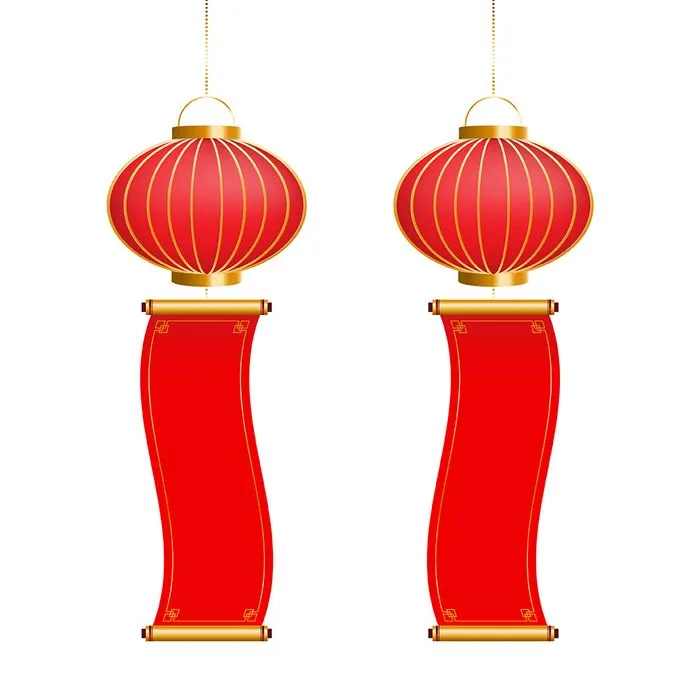 Hình ảnh đèn lồng đỏ file vector mẫu KS774