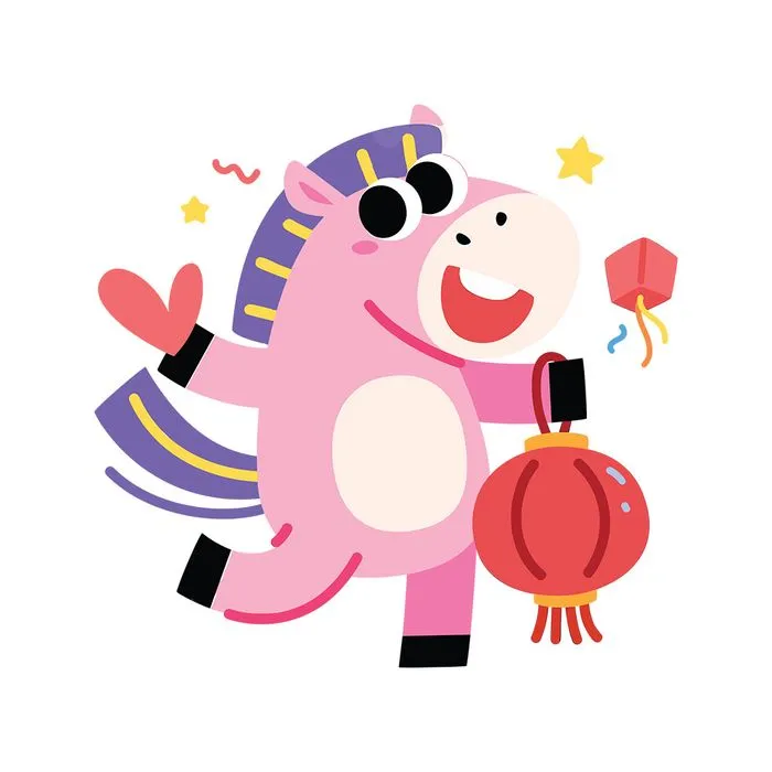 Linh Vật Ngựa Tết Bính Ngọ 2026 - Hình Minh Họa Vector EPS