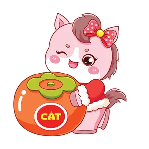 Linh Vật Ngựa Tết Cát Tường - Minh Họa Vector EPS Đáng Yêu