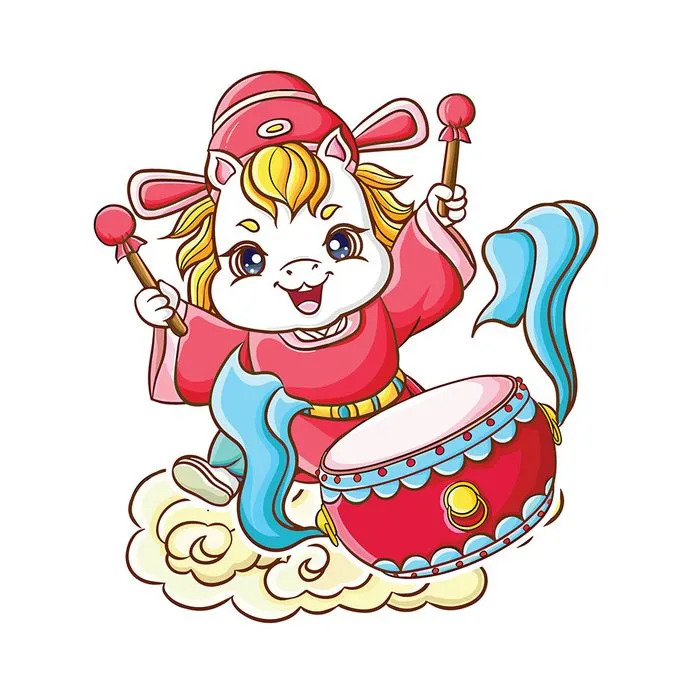 Linh Vật Ngựa Tết Bính Ngọ 2026 - Hình Minh Họa Vector Dễ Thương