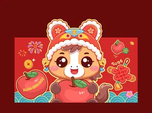 Linh Vật Ngựa Tết 2026 XUÂN BÍNH NGỌ - Hình Minh Họa Đáng Yêu