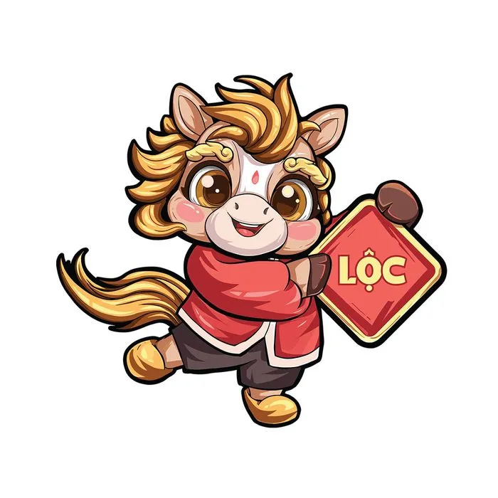 Linh Vật Ngựa Tết Bính Ngọ 2026 - Hình Minh Họa Vector Dễ Thương