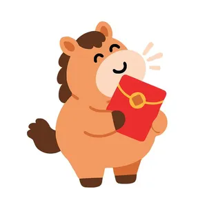 Ngựa Tết 2026 Minh Họa Phong Cách Dễ Thương – File EPS Vector