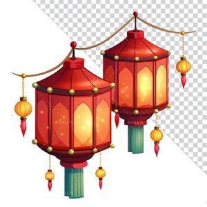 Hình ảnh đèn lồng kiểu dáng trung quốc file PNG mẫu CR556