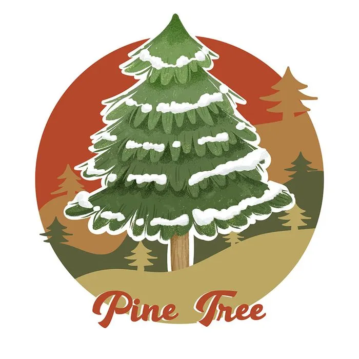 Hình ảnh cây thông noel file vector mẫu KS755